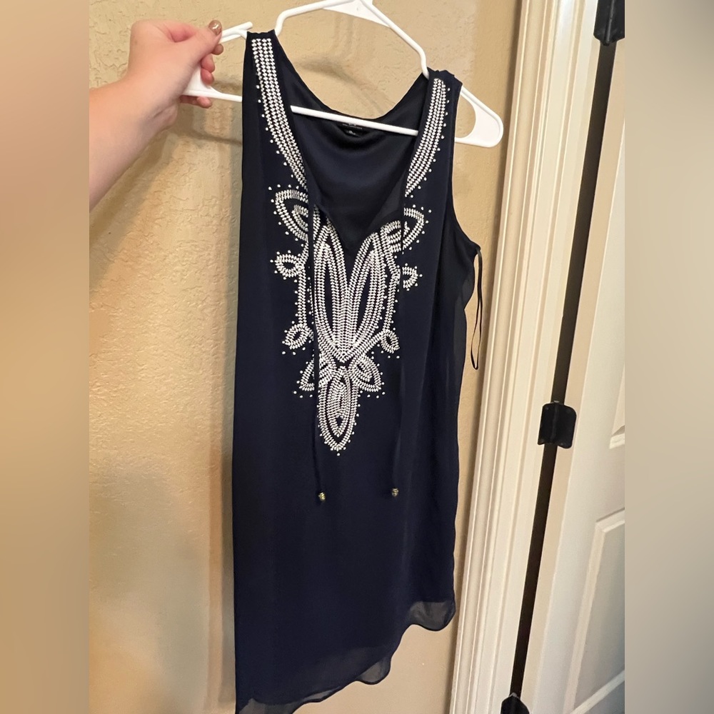 Navy Blue Sleeveless Dress